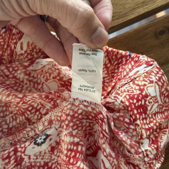 Cabi Bella Batik Skirt Women's Sz S Elephant Print Boho Stretch Waist Pockets - Picture 5 of 9